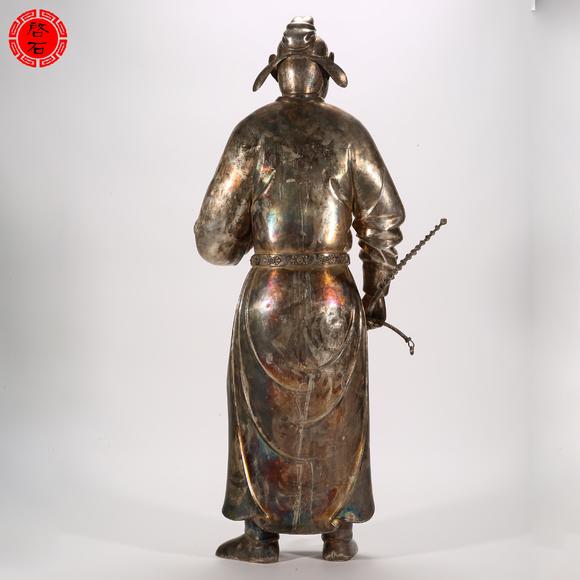 北京啟石明 銀官員立像