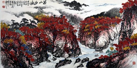 北京嘉翰萬山紅遍 帶原故宮博物院鑒定專家潘深亮鑒定證書及視頻