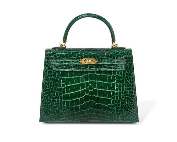 RoseberysHermès.

Kelly 25, 2023, of Vert Fonce shiny alligator, gold hardw