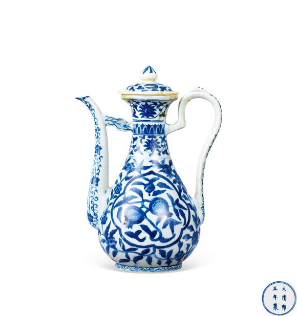 皇廷拍賣清雍正 青花三多紋執(zhí)壺（帶蓋）