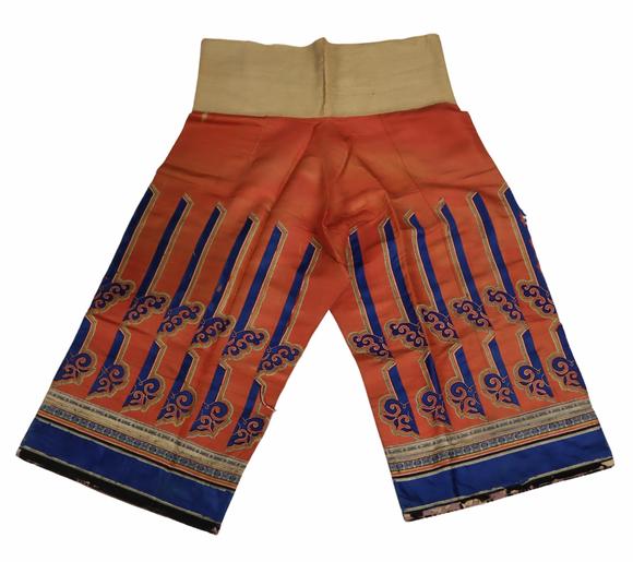 Clarke Auction GalleryPair of Chinese Silk Embroidered Pants.