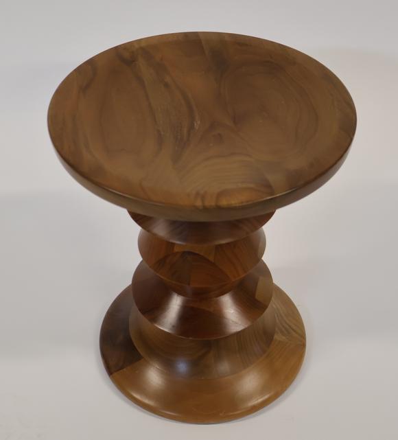 Clarke Auction GalleryVintage Eames Wooden Stool.