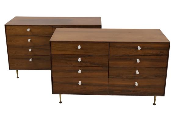 Clarke Auction GalleryMidcentury Pr Of George Nelson Thin Edge Rosewood