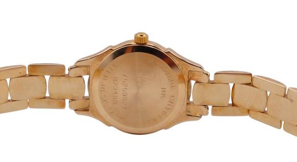Clarke Auction GalleryJEWELRY. Lady's Movado 14kt Gold Diamond Bracelet