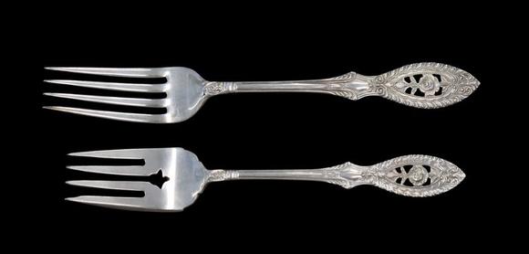 Clarke Auction GallerySTERLING Manchester Valenciennes Sterling Flatware