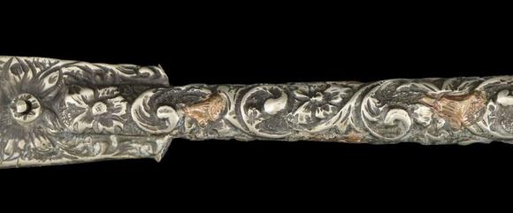 Clarke Auction GallerySILVER. Argentinean Gaucho Rebenque Whip.