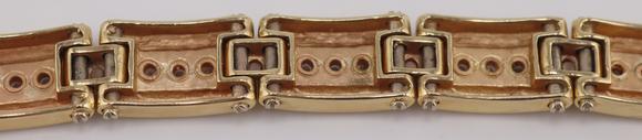 Clarke Auction GalleryJEWELRY. Men's 14kt Gold and Diamond Bracelet.