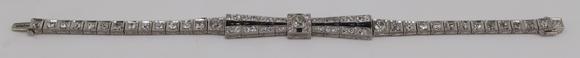 Clarke Auction GalleryJEWELRY. Art Deco Platinum, Diamond and Onyx