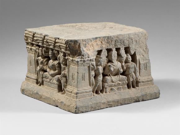 Kunsthaus Lempertz KGA Gandharan grey shist base of a stupa. Pakistan. Kushan period, 2nd/3rd century