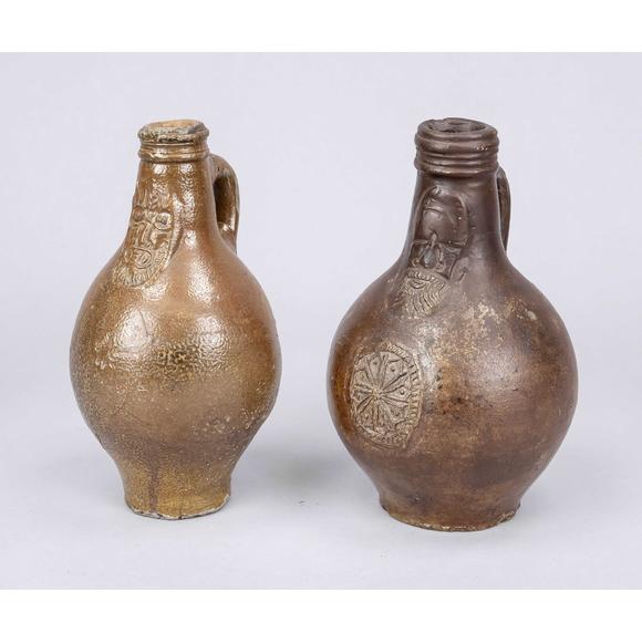 Historia Auktionshaus2 Bartmann jugs, Rhineland, ca. 170