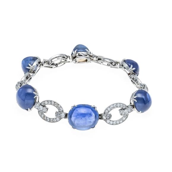 Historia AuktionshausOutstanding sapphire and diamond br