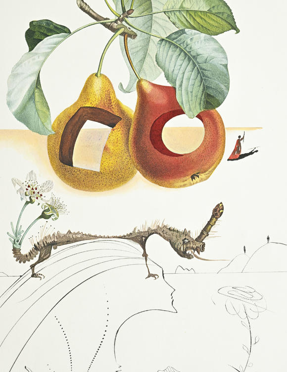 Piguet - H?tel des VentesSalvador Dali (1904-1989),  FlorDali - Les Fruits , 1969, 10 pointes-sèches et lithographies en couleurs, signées et numérotées 7/35