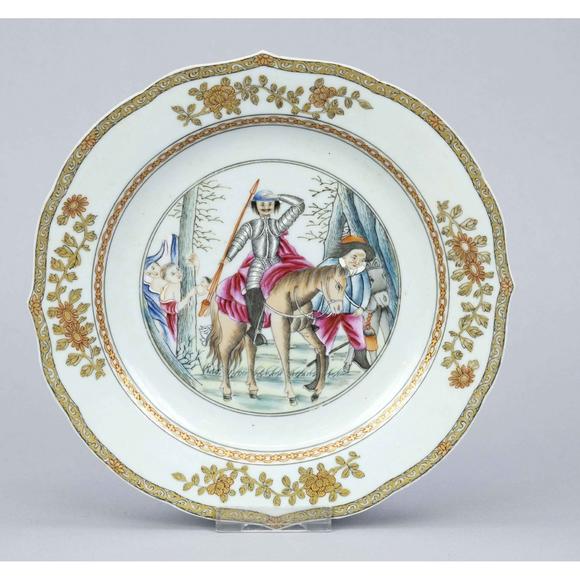 Historia AuktionshausFamille rose plate, China, 18th cen
