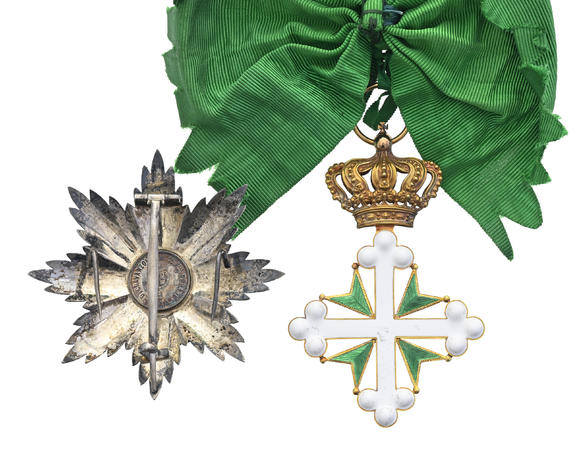 Piguet - H?tel des VentesItalie / Royaume d'Italie, Ordre des Saints Maurice et Lazare, fondé en 1572, ensemble de Grand-Croix,