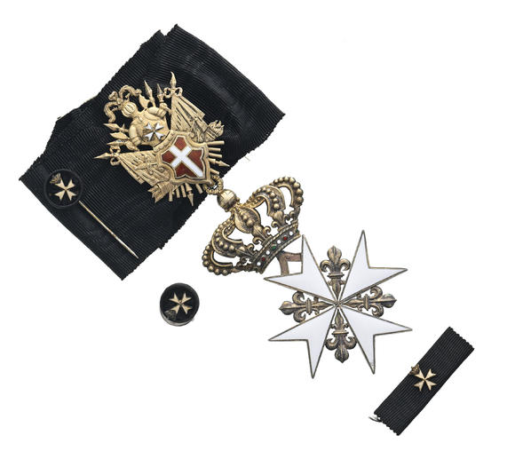Piguet - H?tel des VentesOrdre Souverain Militaire Hospitalier de St Jean de Jérusalem, de Rhodes et de Malte, croix de Chevalier d'honneur et dévotion 