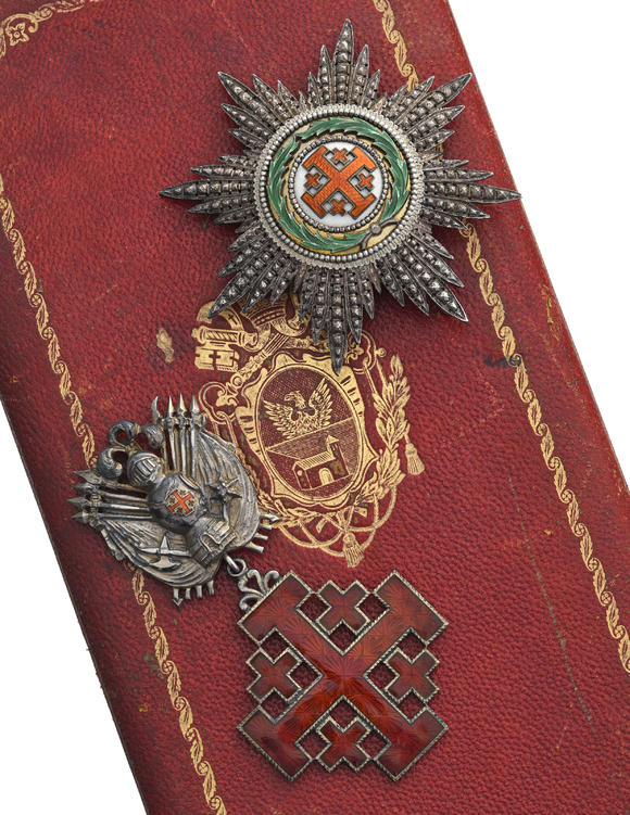 Piguet - H?tel des VentesVatican, Ordre Equestre du Saint-Sépulcre de Jérusalem, recréé en 1847, ensemble de Grand Officier