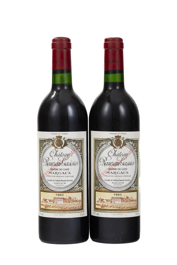 Piguet - H?tel des VentesCh. Rauzan-Gassies, 1985, Margaux, 2ème grand cru classé, 2 bts