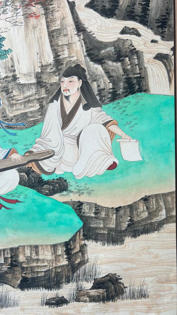 日本松町古美張大千 松崖聼琴