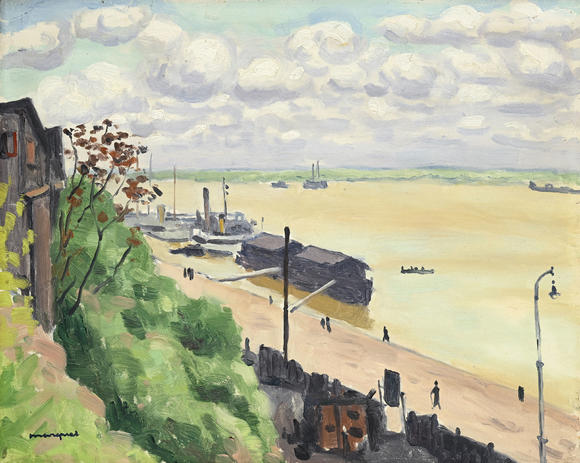 Piguet - H?tel des VentesAlbert Marquet (1875-1947),  Paysage du Danube à Galatz , 1933, huile sur panneau, signée, 33x41 cm