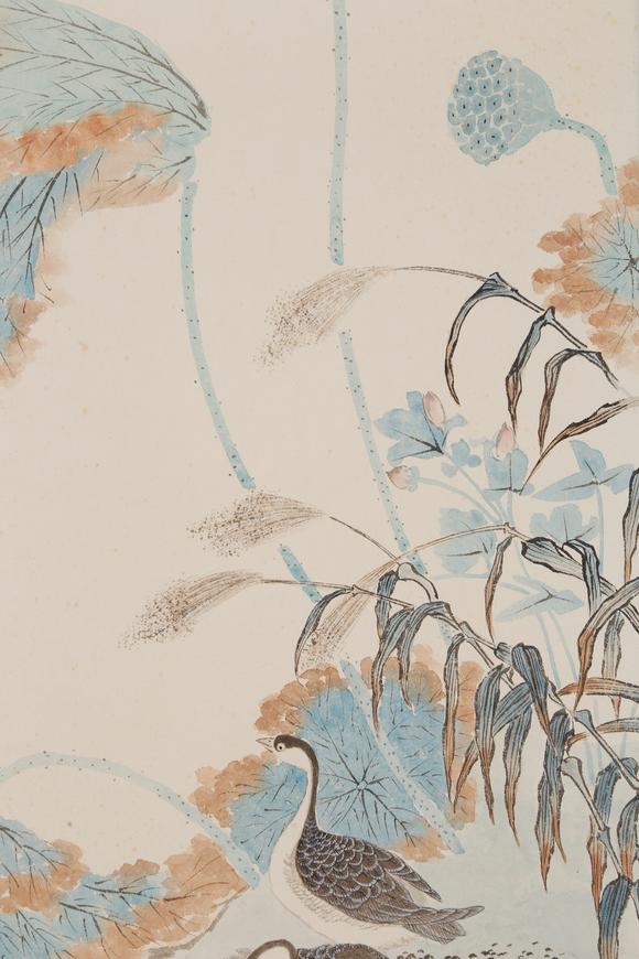 千美會溥儒紙本花鳥圖畫