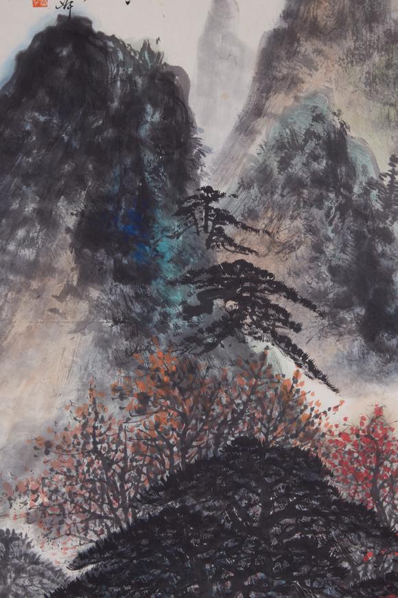 千美會(huì)黎雄才紙本山水圖畫