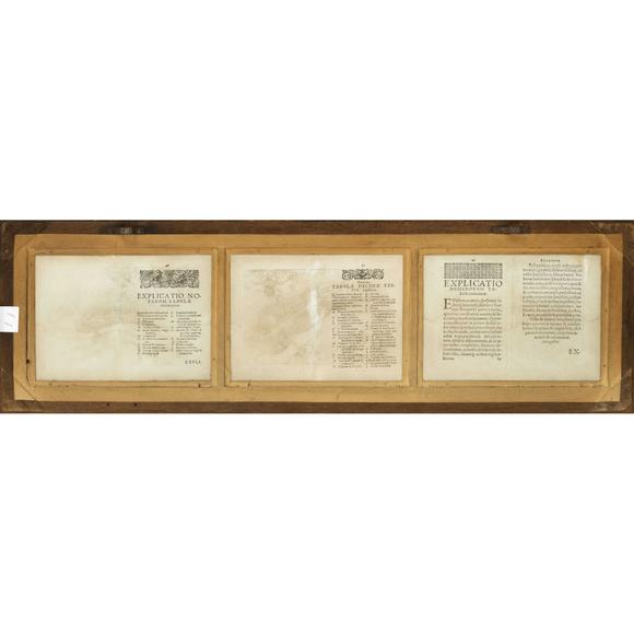 Historia AuktionshausThree historical maps with views of