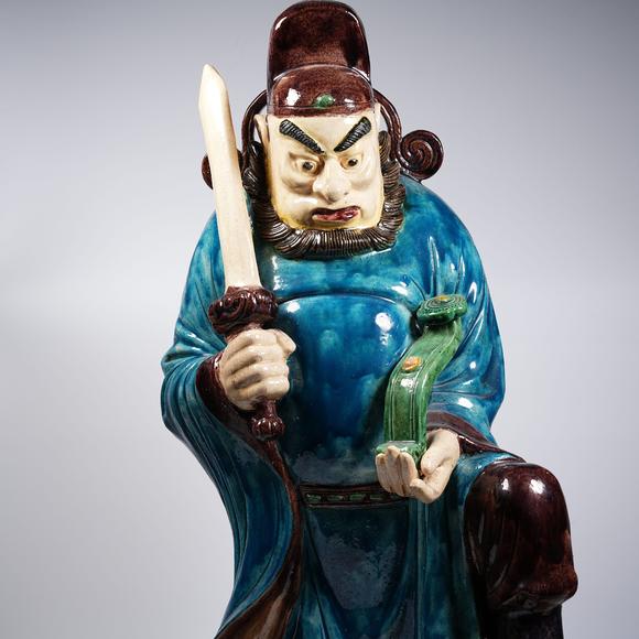 千美會琺鏵彩鍾馗擺件