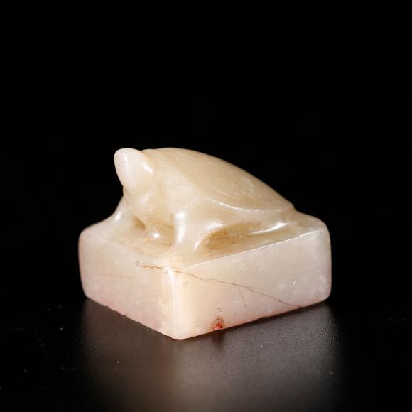 千美會(huì)和田玉雕龜鈕印章