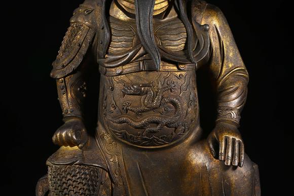 千美會銅鎏金關(guān)公坐像