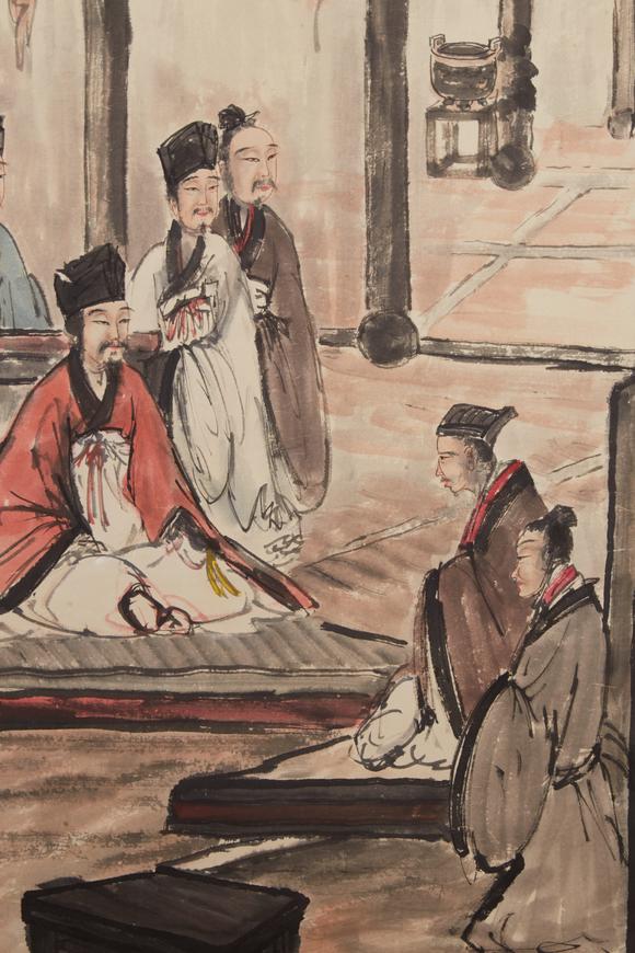 千美會(huì)傅抱石紙本人物圖畫(huà)