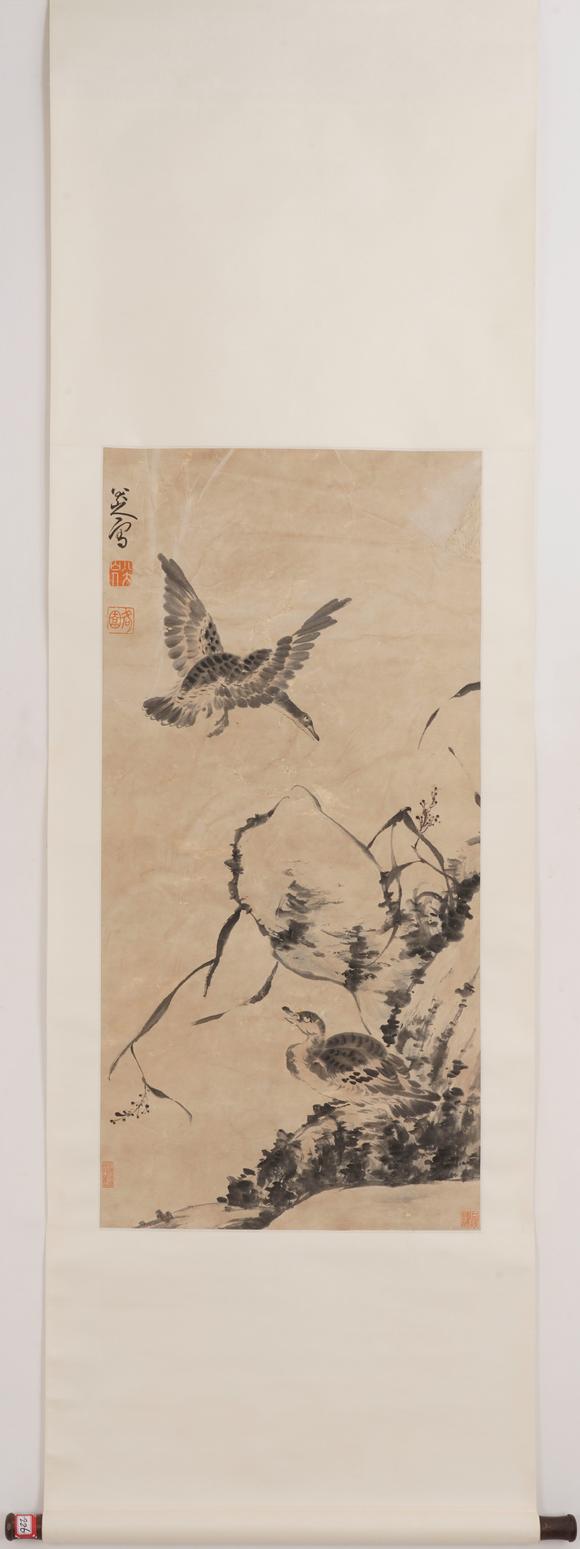 KARSON AUCTIONBada Shanren Flowers and Birds (Hanging Scroll)