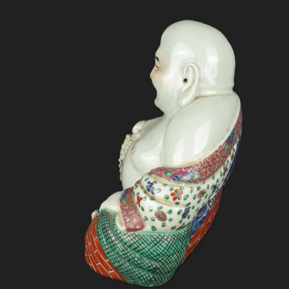 朱雀美術(shù)拍賣景德鎮(zhèn)製 粉彩彌勒佛坐像
