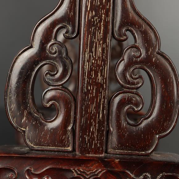 朱雀美術(shù)拍賣清 紫檀描金百壽紋硯屏