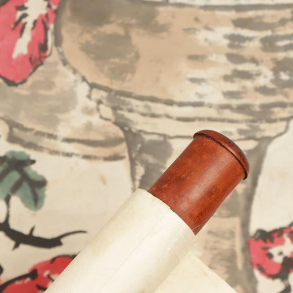 朱雀美術(shù)拍賣吳昌碩 芝柏梅菊圖