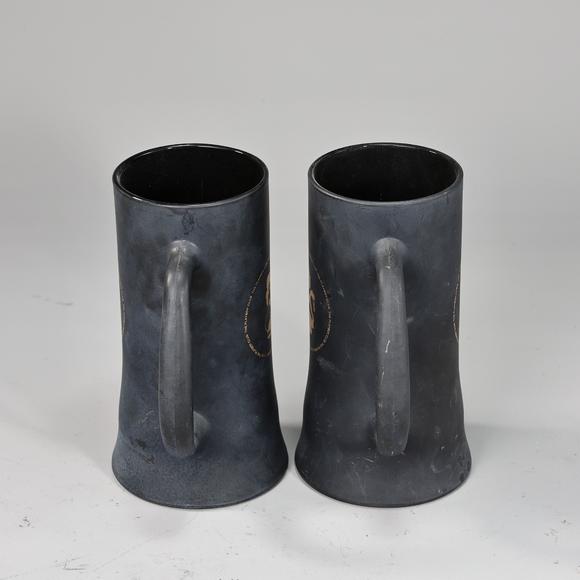 Karl s Collections Inc1970s Playboy Club Matte Black Beer Mugs Set Of 2