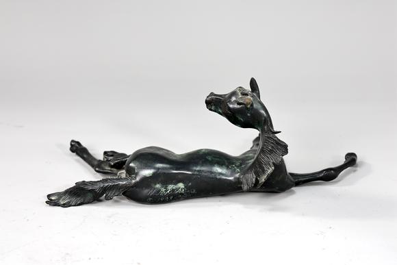 Karl s Collections IncBronze Horse Sculpture Signed Artist Nancy Jo Rieke 1988 29/50
