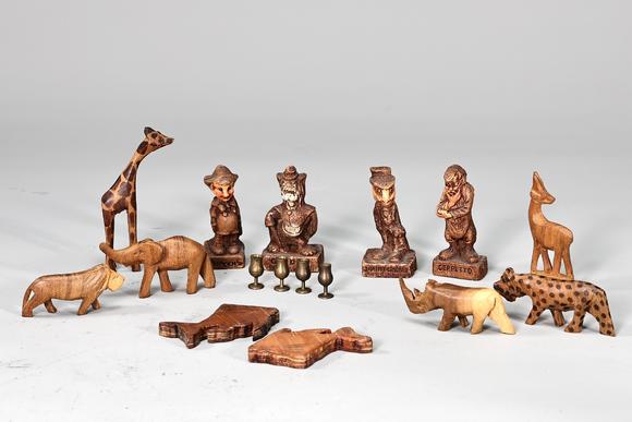 Karl s Collections IncHand Carved Wooden Animal Figurines And Disney 1940s Sirocco Character