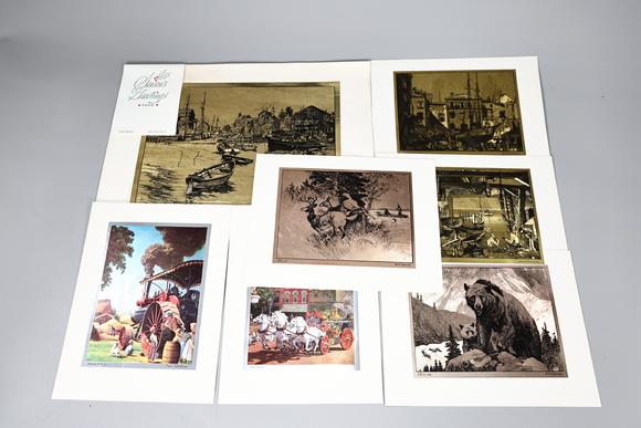 Karl s Collections IncCollection Of Etch Prints By Paul Detlefren, R.tt Palenske, Lionel Barrymore