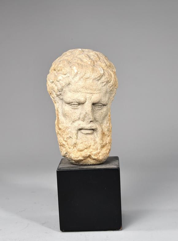 Karl s Collections IncAncient Greek Marbel Head Of Farnese Hercules Sculpture