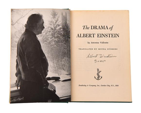 Karl s Collections IncALBERT EINSTEIN – Signed The Drama of Albert Einstein (Doubleday & Company, Inc., 1954)