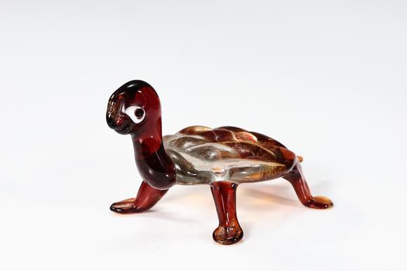 Karl s Collections IncHand Blown Glass Turtle Italy And Agate Turtle 