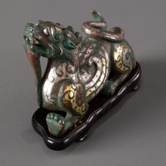 大阪美術(shù)商會(huì)戰(zhàn)國(guó) 銅錯(cuò)金銀瑞獸