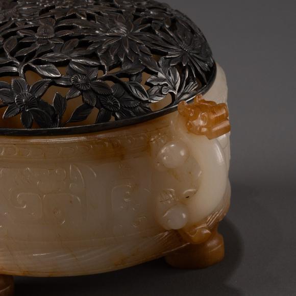 大阪美術(shù)商會(huì)漢 玉獸面紋香爐