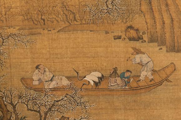 大阪美術(shù)商會明 文徵明 春江探梅圖