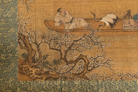 大阪美術(shù)商會明 文徵明 春江探梅圖