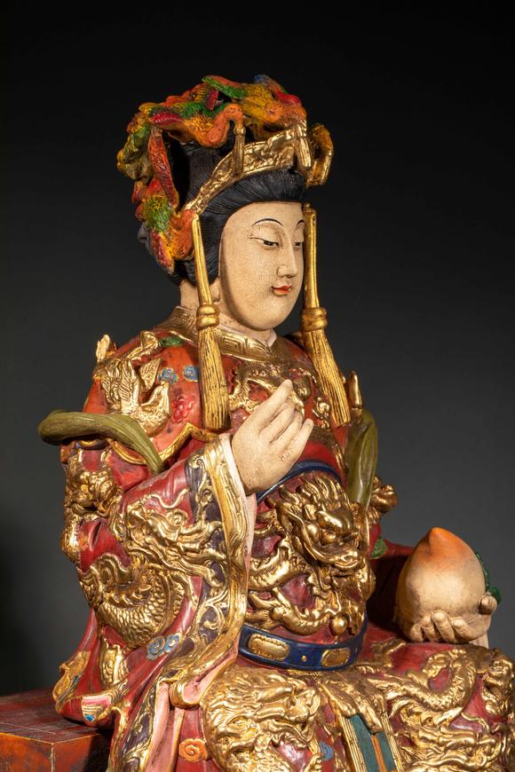 億品兆富株式會(huì)社（AALPZF）木雕 漆金 加彩 媽祖像