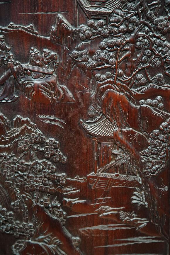 HUNG YUN ZHAI AUCTION HOUSE INCHuali Wood Landscape Top Cabinet