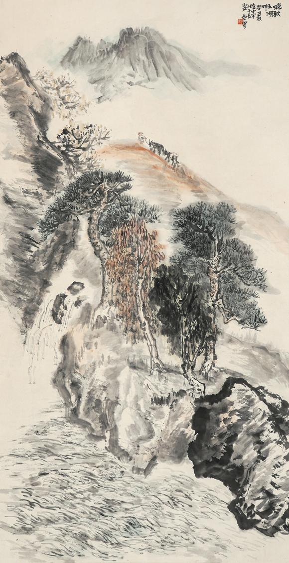 中鴻信趙望云（1906-1977）?晚秋之湖畔