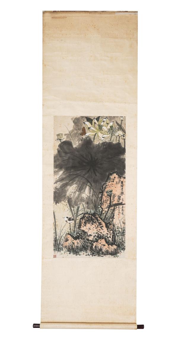中鴻信謝稚柳（1910-1997）?蓮塘清趣