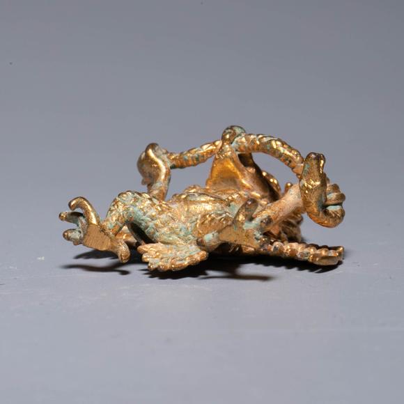 （和正堂株式會社）吉祥美術(shù)清 銅鎏金大鵬金剛像